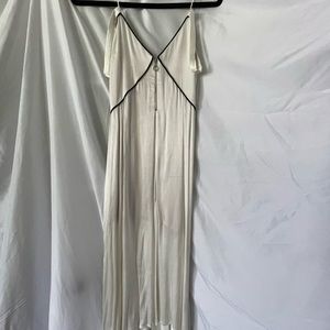 Line and Dot - silk shin length dress